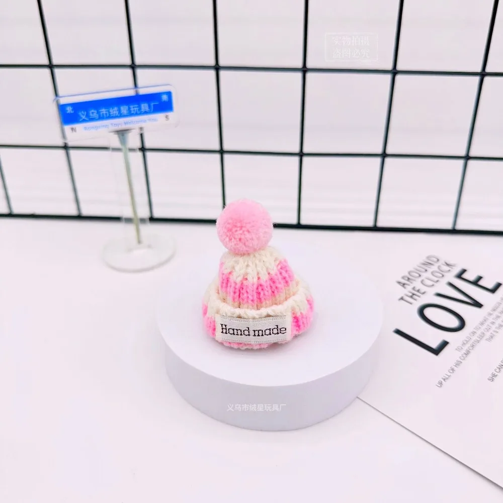 Trendy Knitted Knitted Doll Hat Creative Bao-ao Dollhouse Accessories Cotton Doll BJD Mini Woolen Hat Doll Accessories