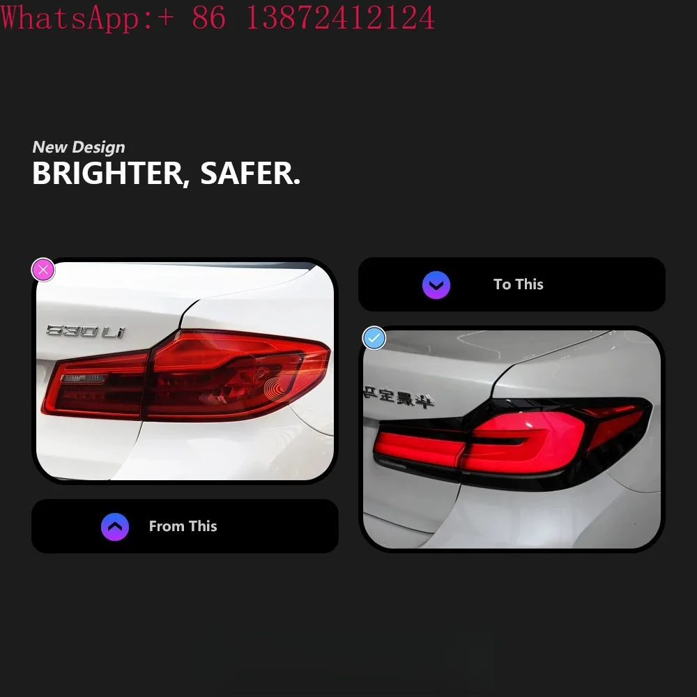 

G30 G38 Rear Lights for BMW 5 Series LED Taillight LCI F90 525i 530i 2018-2021 DRL Brake Reverse Automotive Tail Lamp Upgrade
