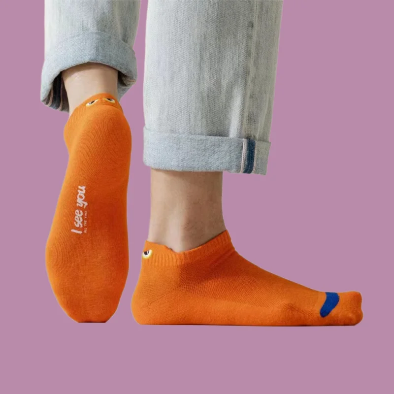 Calcetines náuticos finos de alta calidad para hombre, medias cortas de boca baja de malla con orejas y sin tacones, 5/10 pares, novedad de verano, 2024