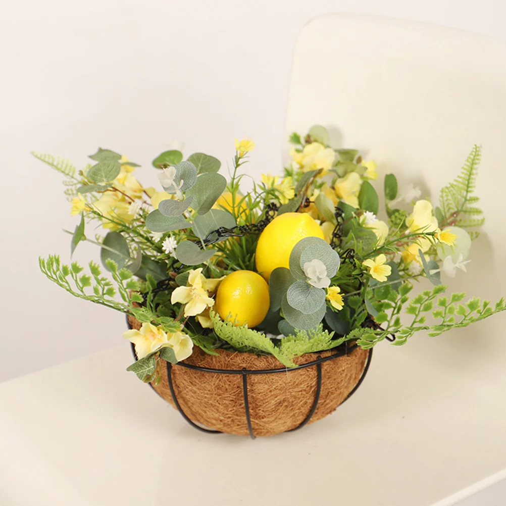 

Lemon Hanging Basket Plant Pot Indoor Outdoor Balcony Garden Decor Flower Container Natural Safe Lovely Appearance