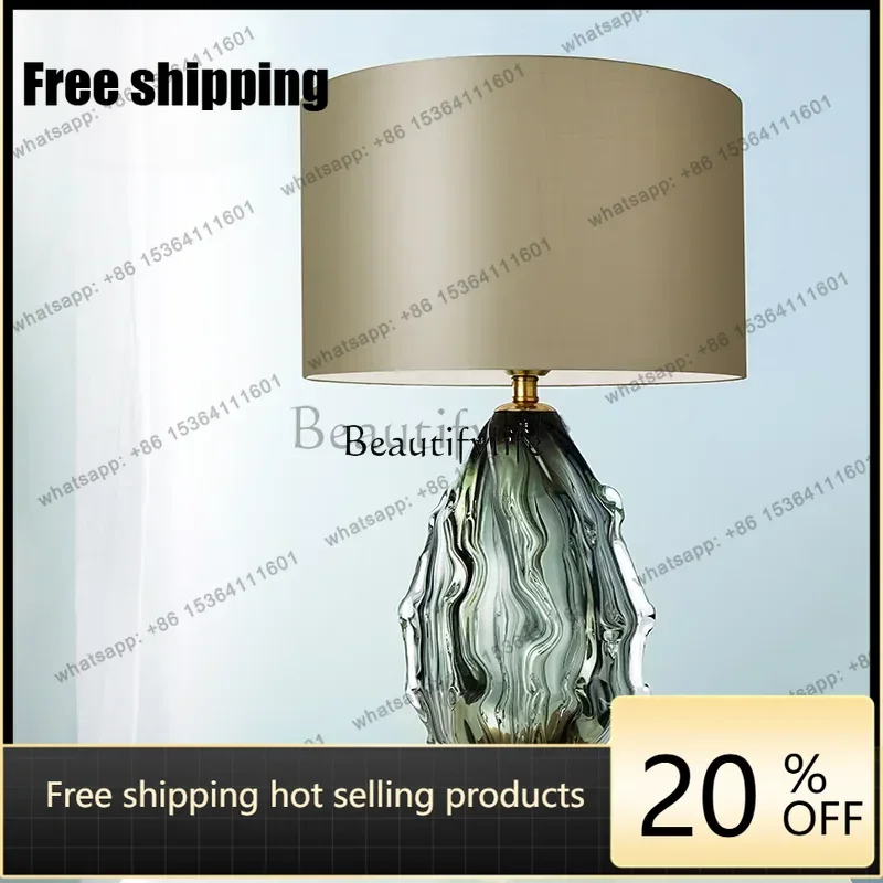 JJ High-End Modern Glass Ornament European Simple American Warm Luxury Living Room Light Luxury Dimming
