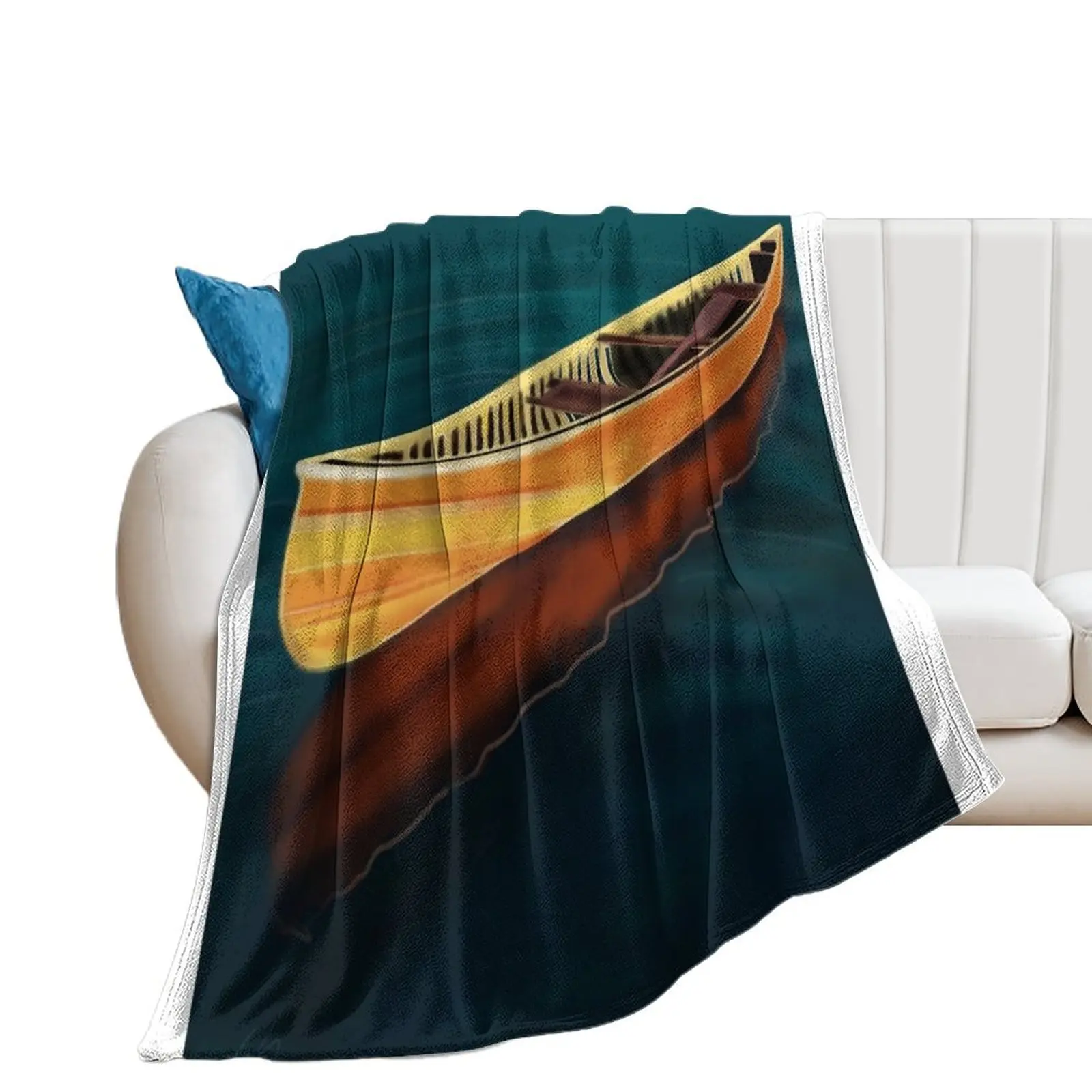 

Canoe in Silence Throw Blanket Blankets For Sofas Beach christmas decoration Blankets