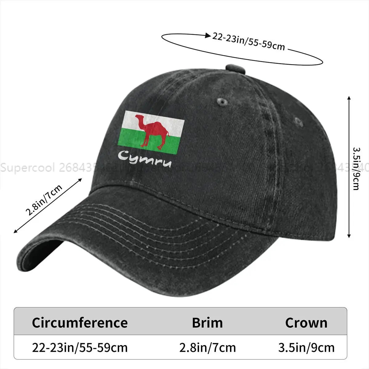 Cymru Camel Baseball Cap Men Hats Women Visor Protection Snapback Camel Caps