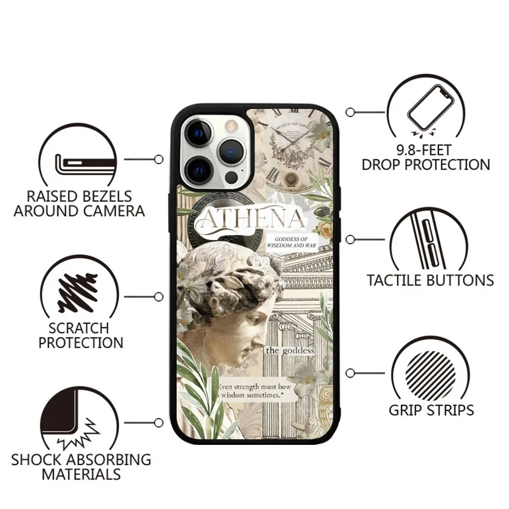Abstract Greek Mythology Athena Phone Case For iPhone 15,14,13,12,11,Plus,Pro,Max Mini Magsafe Magnetic Wireless Charging image 4