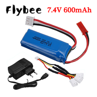 7.4V 600mAh 20C Lipo Battery + Charger Set for WLtoys K969 K979 K989 K999 P929 P939 RC Off-road racing Car Parts 2s 7.4v Battery