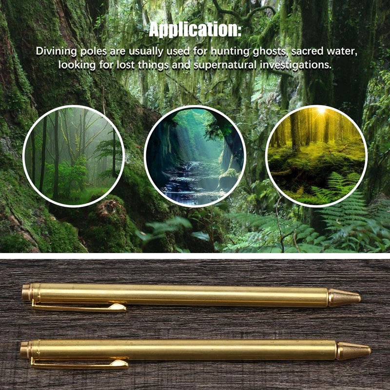 2PCS Dowsing Rods, Retractable Divining Rods, Portable Pen Shape L Rods, For Ghost Hunting Tools, Divining Water Etc.