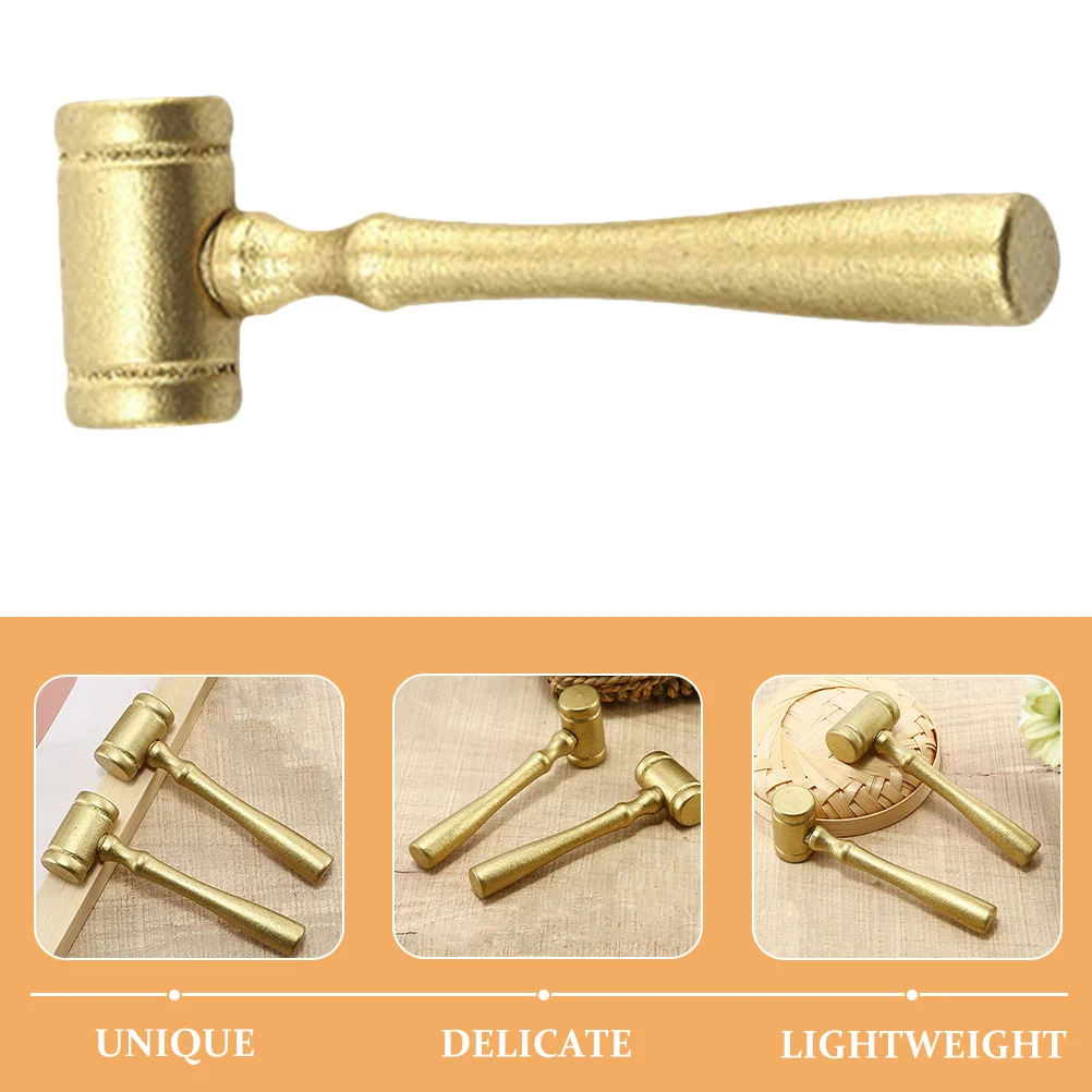 4 قطع من مطرقة القاضي الخشبية الصغيرة، مطرقة صغيرة خفيفة الوزن لمراقبة المزاد، زي المحامي، دعامة اللعب للحفلات #2