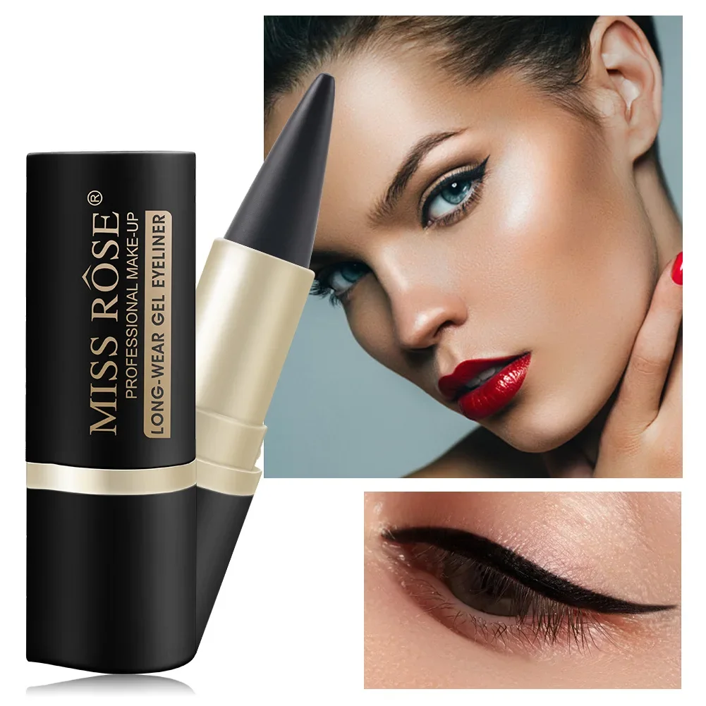 Waterproof Creamy Eyeliner Stick Sweat-Proof Long-Lasting Easy Application Half Count for Daily Makeup