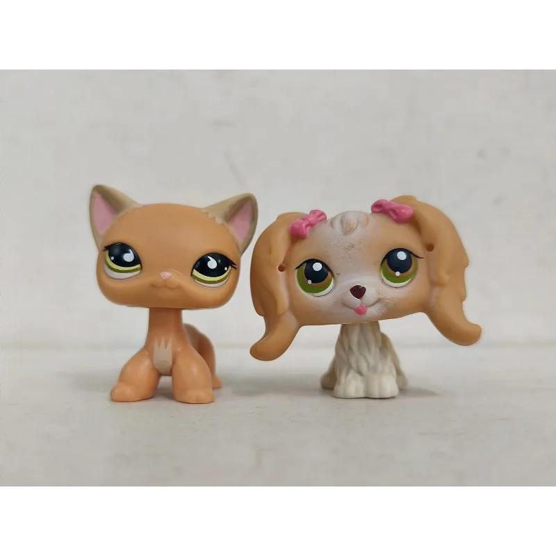 2 pz/lotto LPS Figura Gatto Cane # 790 # 79 W/Accessori Giocattolo Littlest Pet Shop