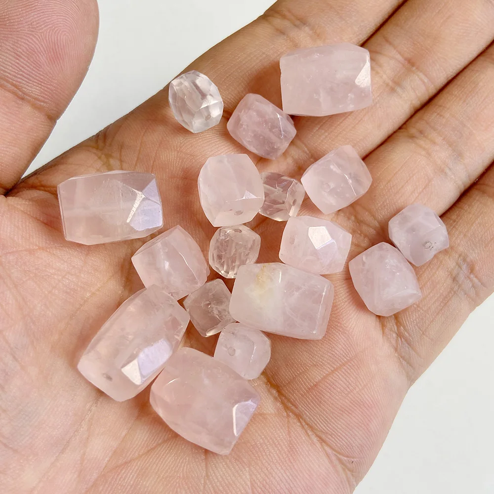 Natural Raw Mineral Stone Beads Square Shape Bead Citrine Quartz Reiki Healing Beads For Jewelry Making DIY Necklace Bracelet