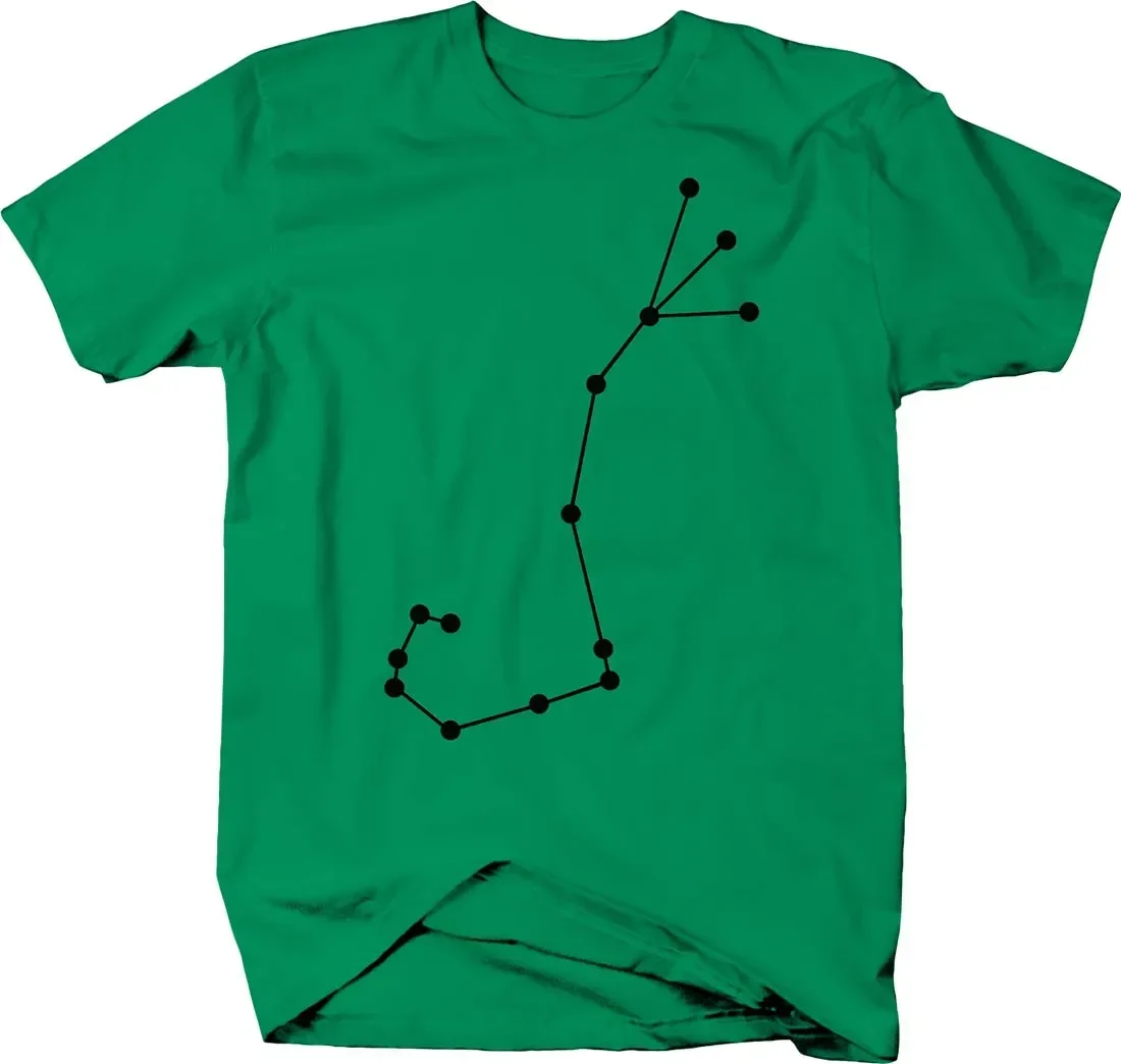 العقرب خريطة النجوم 23 نوفمبر 21 زودياك تسجيل علم الفلك تي شيرت الصيف القطن قصير الأكمام س الرقبة رجل تي شيرت جديد S-3XL