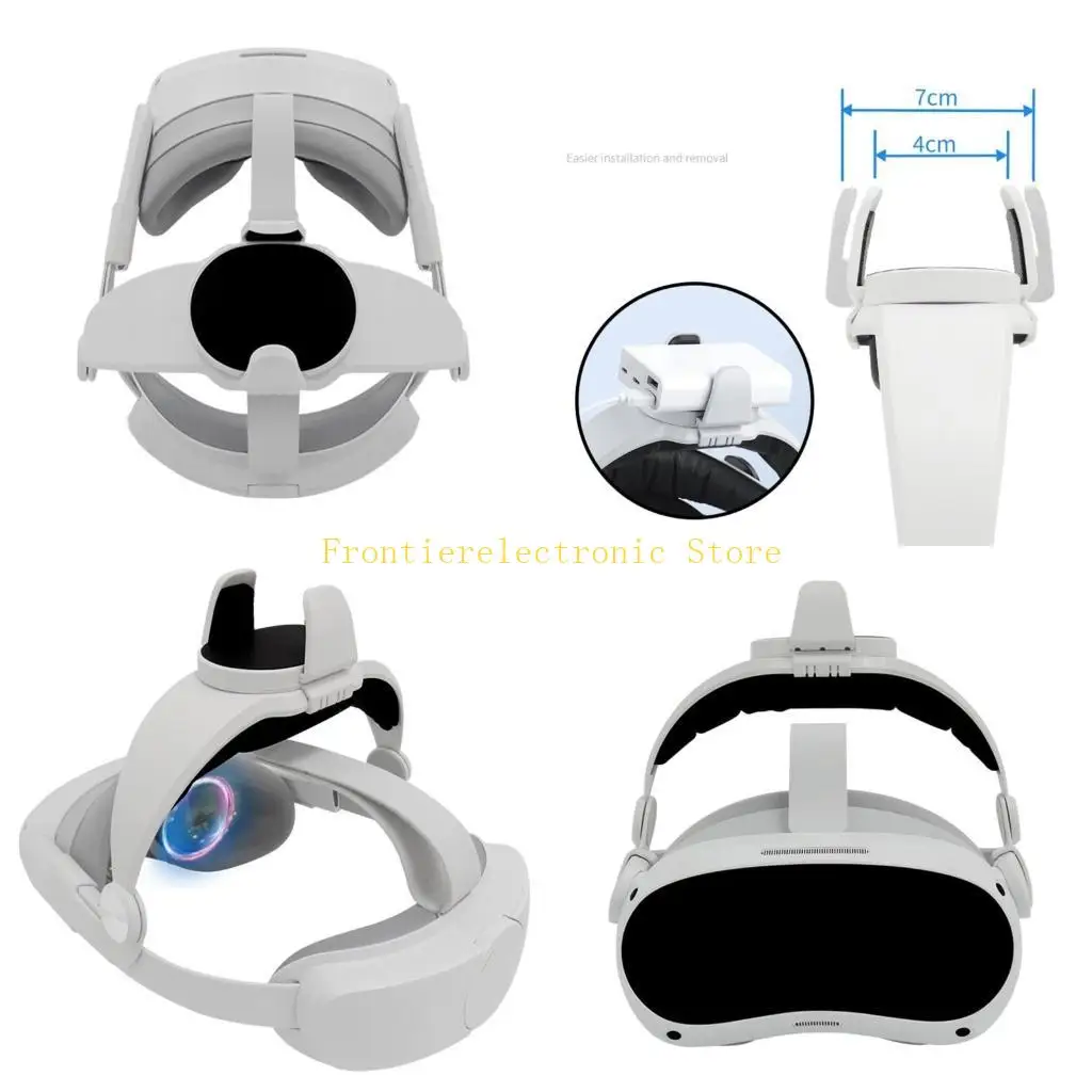 

G8DB Увеличенная поддерживающая повязка на голову с кронштейном для поддержки питания для гарнитуры Pico 4