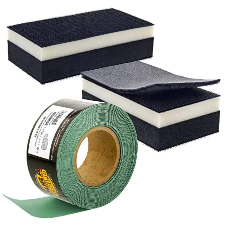 

Прямоугольный шлифовальный блок Pro Series 5" x 2-3/4" из ЭВА с двойной плотностью, двусторонний, на липучке, 2 шт. в упаковке - с адаптером PSA и абразивной наждачной бумагой 2000 грит.