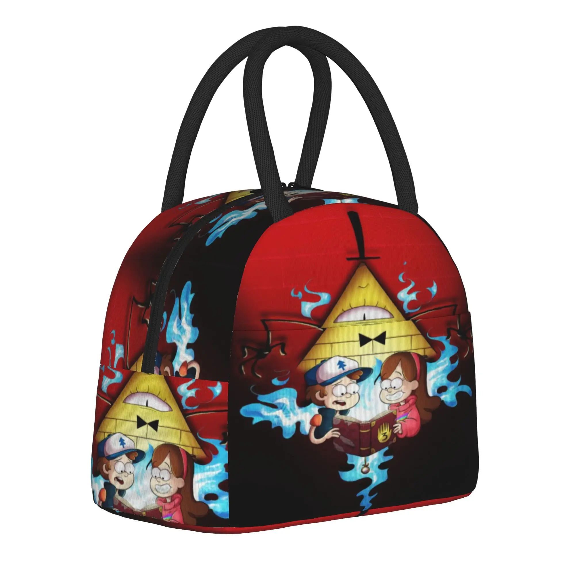 Gravitys Falls Product Insulated Lunch Bag For School  Food Box Portable Cooler Thermal Bento Box