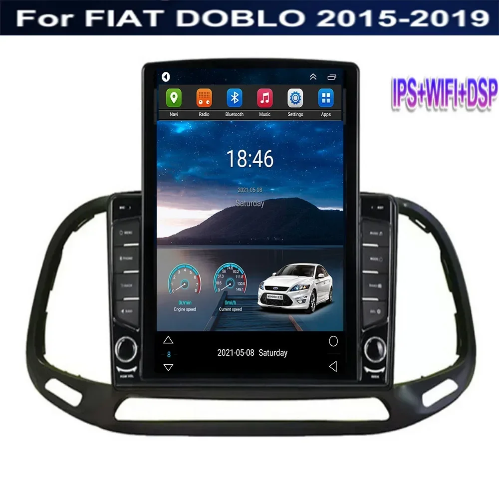 8G+128G For Fiat Doblo 2015 2016 2017 2018 2019 - 2050 car GPS Android 15 Car Multimedia Stereo GPS Navigation Screen BT