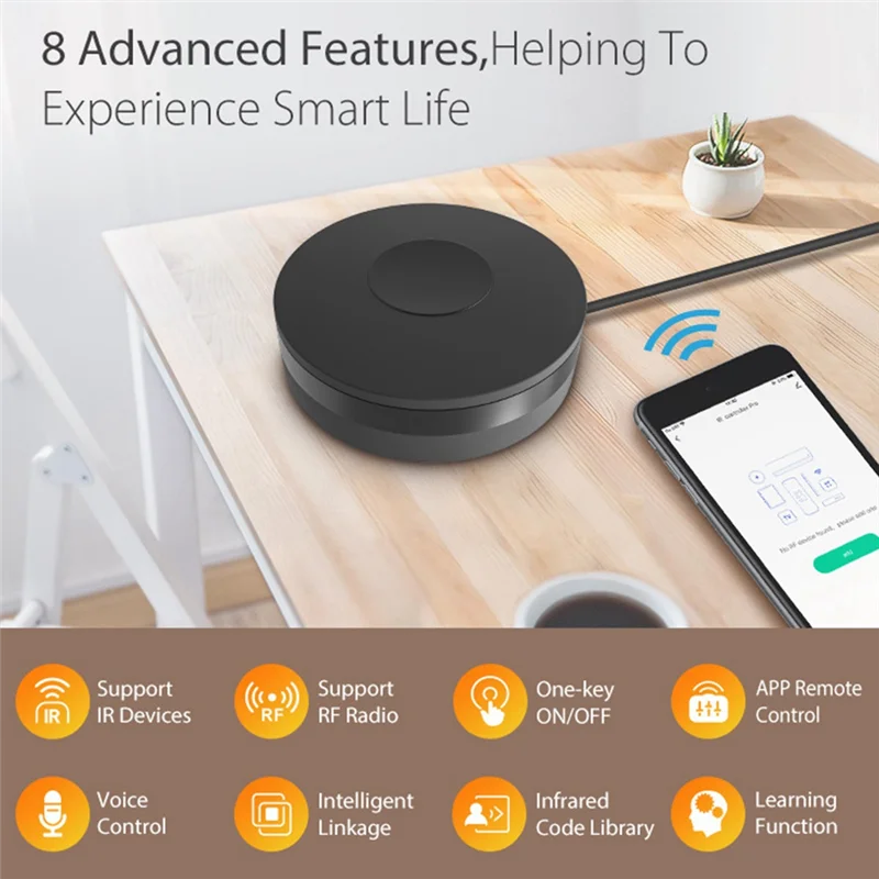 Tuya Smart Wifi RF IR التحكم عن بعد المنزل الذكي لمكيف الهواء جميع التلفزيون TV دعم Alexa Google Home-AAAE