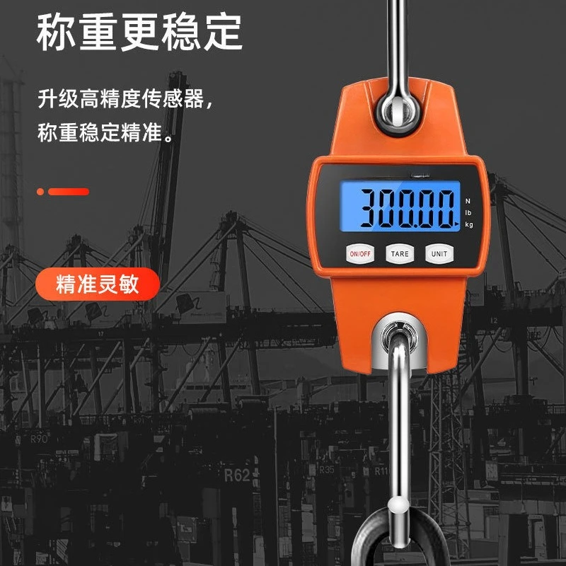 Portable 300kg electronic crane special industrial scale metal hook scale