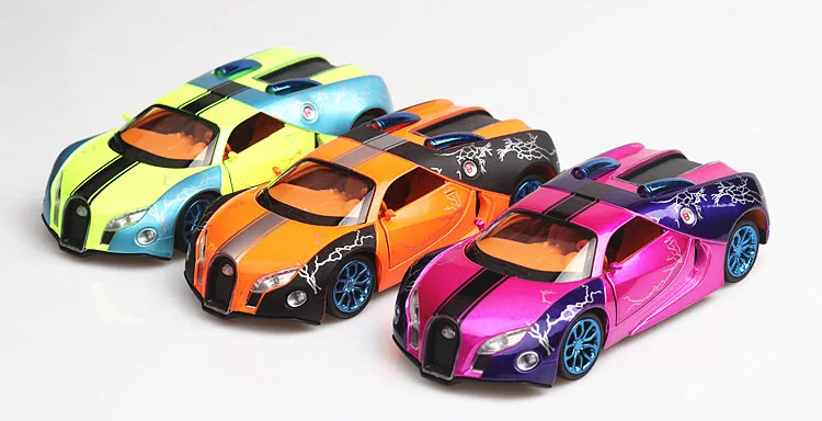 Bugatti Veyron Super carro esportivo para crianças, brinquedo de corrida Diecast, modelo puxador, colorido, A125, 1:32, menino