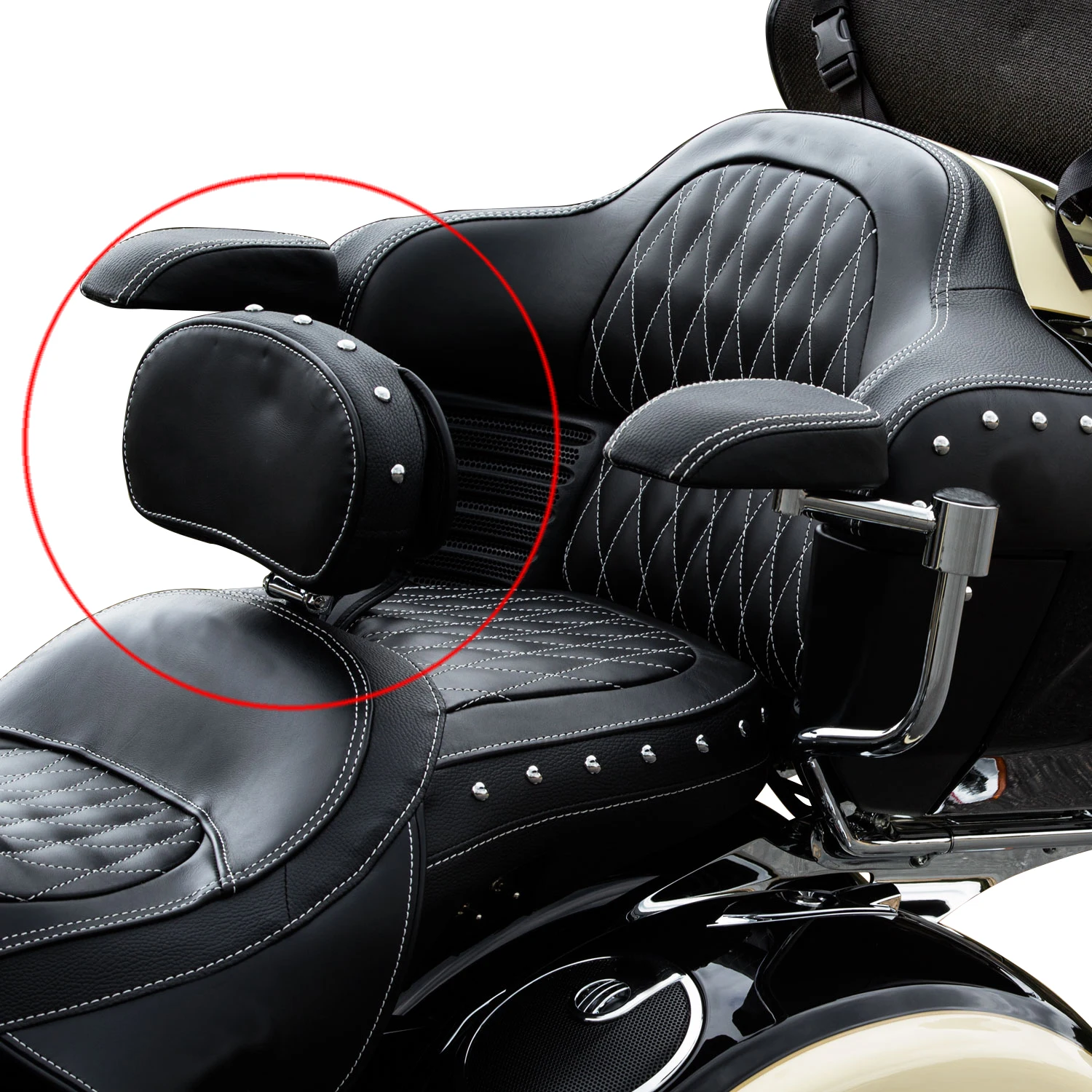

Panical Motorcycle Driver Backrest Lazy Back Pillow For Indian Chieftain Roadmaster Travel Series 2014-2023