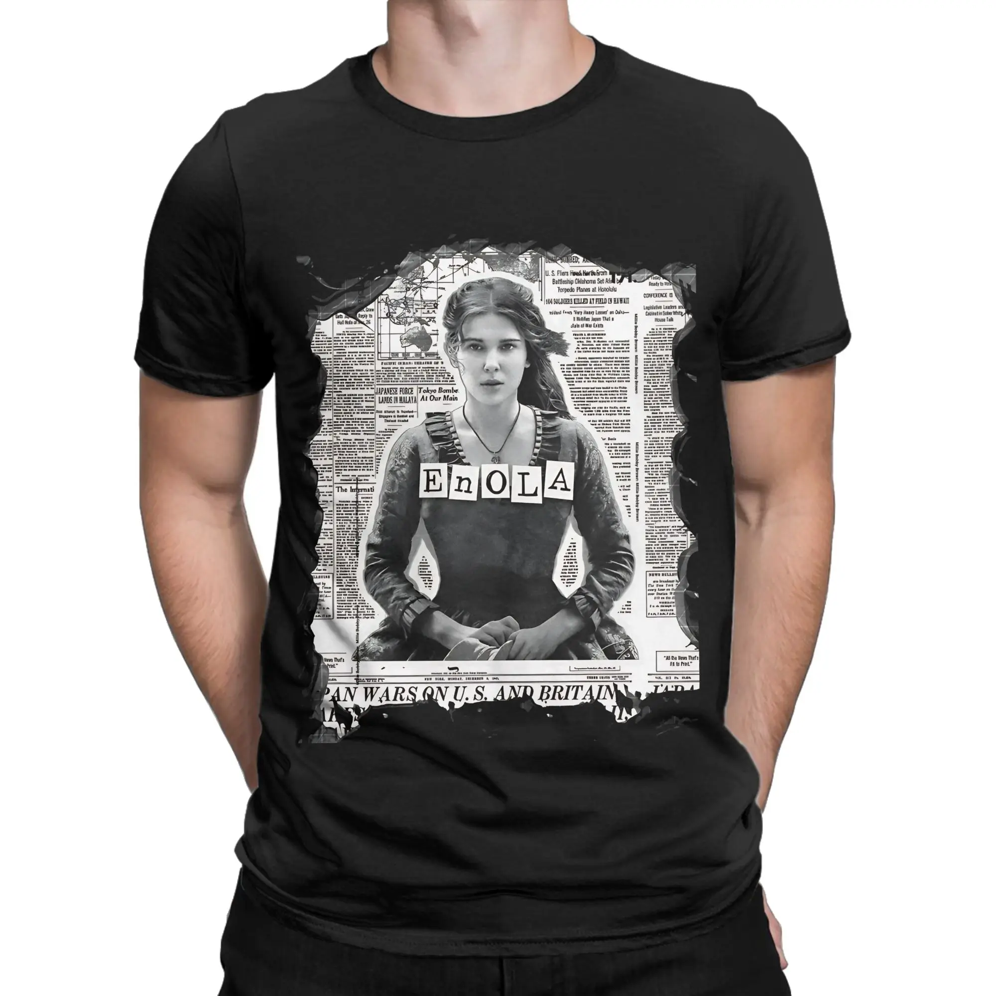 Camiseta divertida con gráfico de Los misterios de Enola Holmes, 100% algodón, camisetas de Los misterios de Enola Holmes para hombres