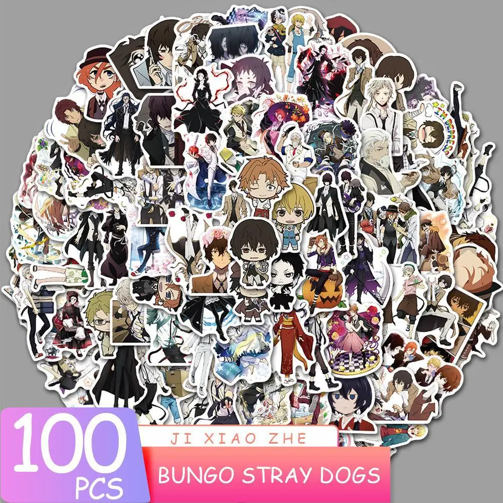 100pcs Varied Anime Graffiti Stickers Attack on Titan Demon Slayer Waterproof Phone Case Cute Sticker Pack