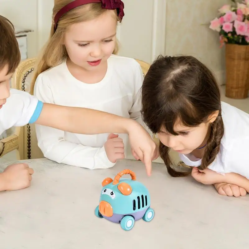 Empurrar carro brinquedo dos desenhos animados animal inércia veículo de corrida bonito animal pressionando veículo de fricção deslizante habilidades motoras finas brinquedo para meninos