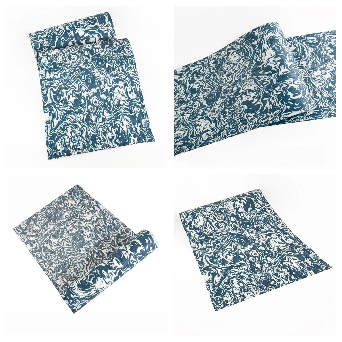 

Blue Porcelain Tech Veneer 0.4-0.5mm – 250x58cm for Guitar Body & Furniture Refinishing(Backing Non-woven Fabric)