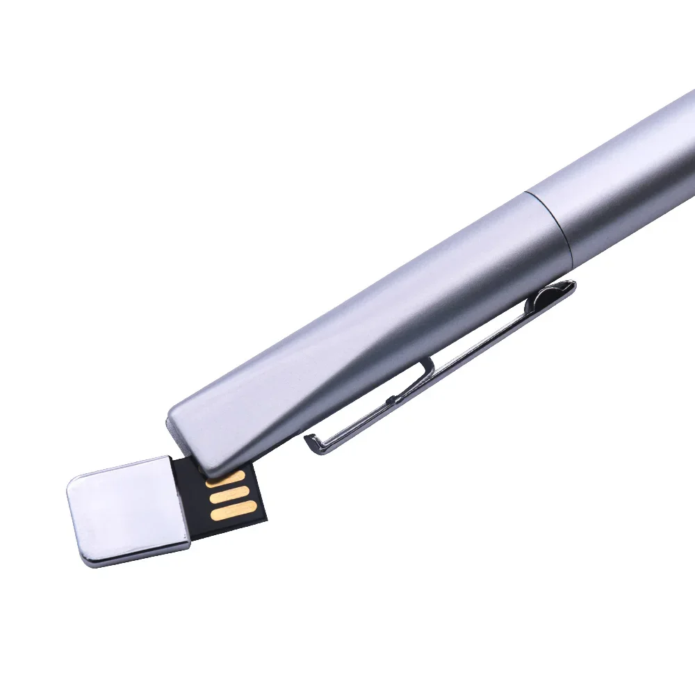 Capacitor ball pen style usb flash drive 64gb 32gb chiavetta usb 16gb metal usb 2.0 pendrive custom logo business gift  gadget