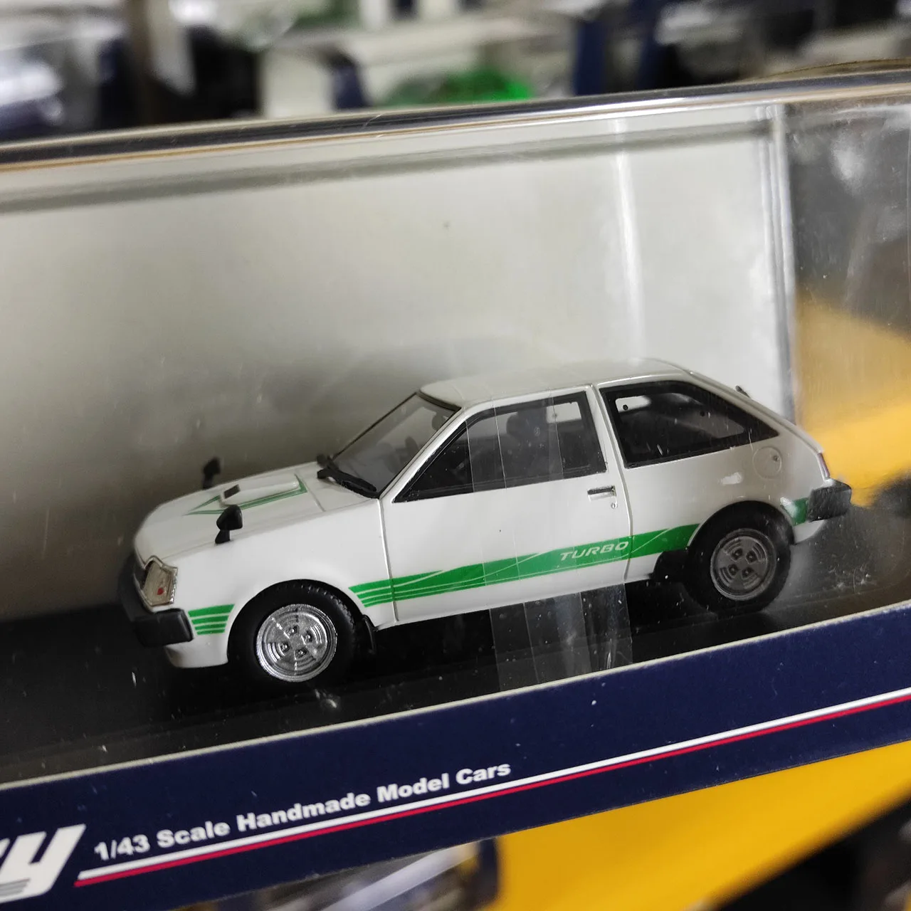 Hi-Story 1:43 Scale MITSUBISHI MIRAGE II 1400 TURBO 1982 Resin Car Model Collectible Toy Gift Souvenir Display Ornament