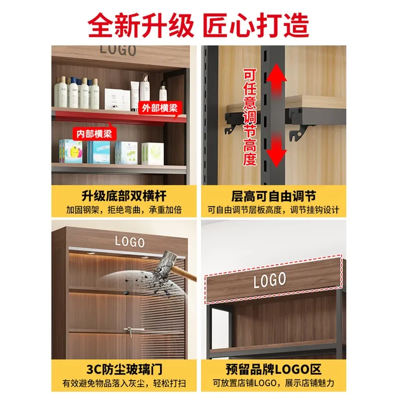 Multi Layer Display Shelf for Supermarket Store Cosmetics Stationery Snacks Product Sample Showcase Cabinet Retail Storage