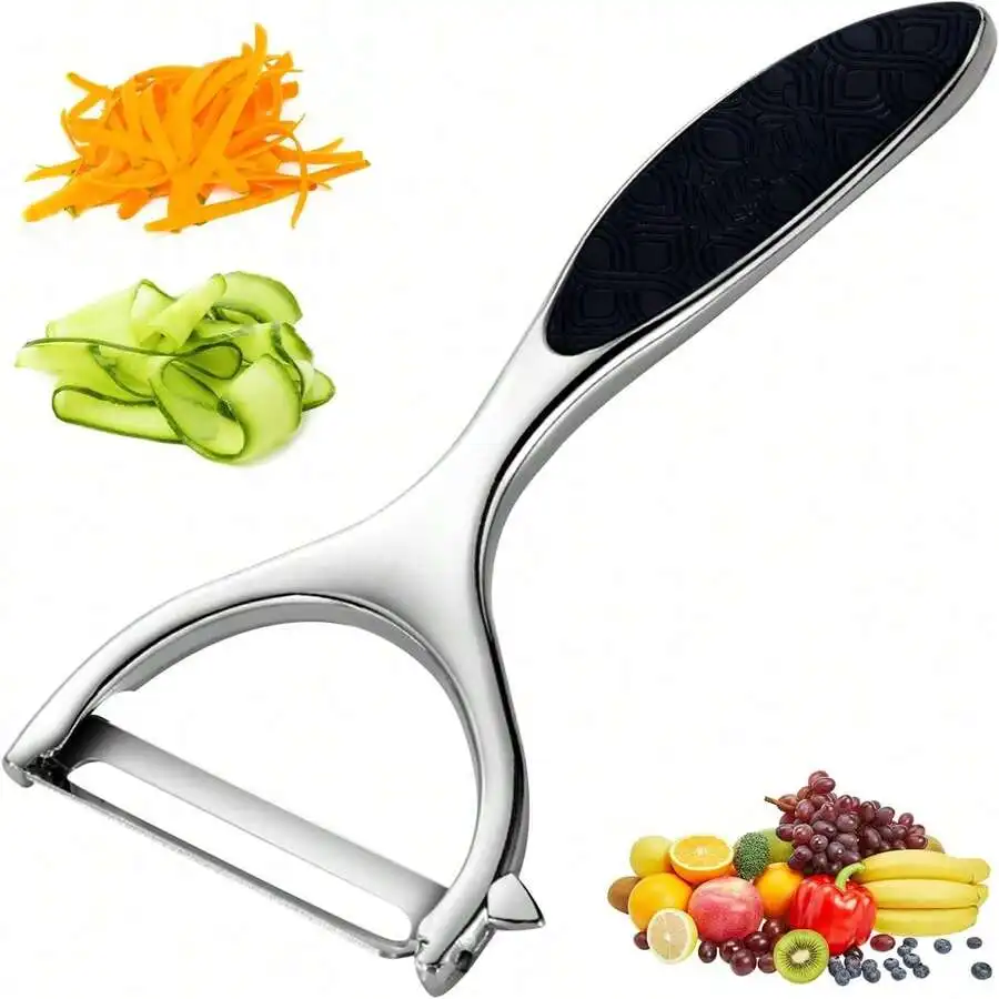 Potatoe Peelers For Kitchen, Y Shaped Peeler For Vegetables, Fruits, Vegetable With Ergonomic Grip, 1 Pack, Black 2026new
