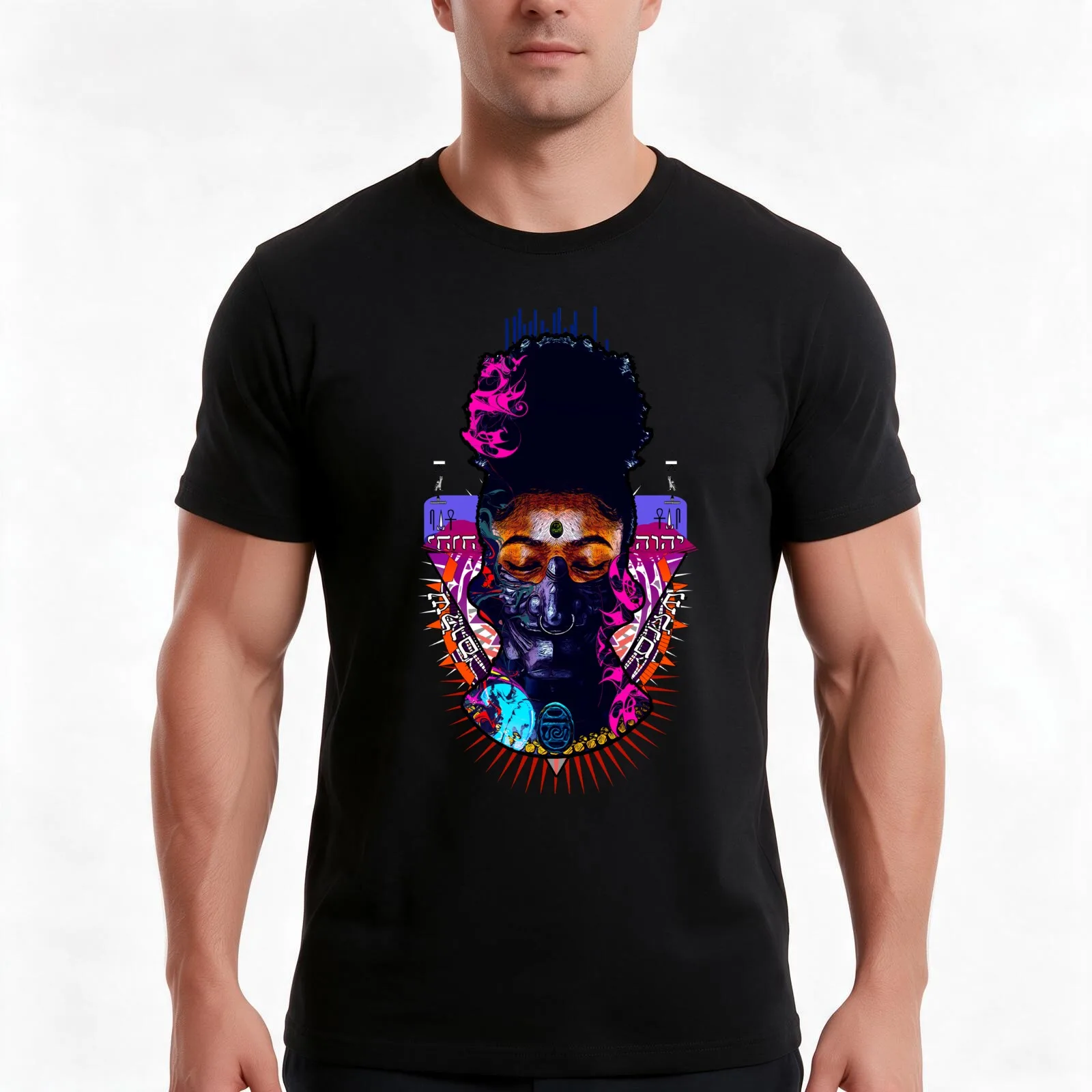 Afro Shogun 1 T-Shirt Summer Casual Cotton Tee Oversized Streetwear Tops Vintage Graphic Print Loose Fit Short Sleeve
