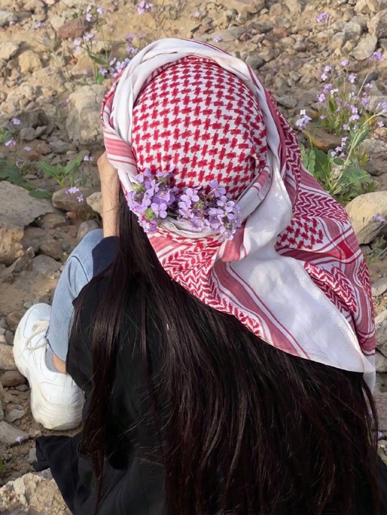 2026 New Arab Plain Hijab Scarf Thin Breathable Turban Keffiyeh Middle East Man Square Scarf Bandana Headband Muslim Veil view 3