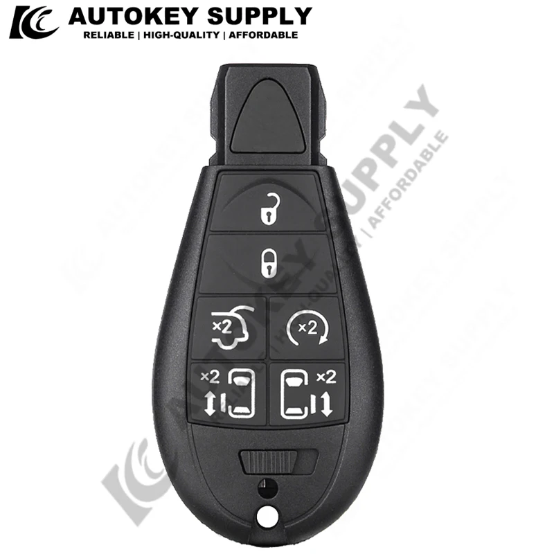 AutokeySupply AKCRS119 2 3 4 Buttons Remote Key less Fob Case Car Key Shell Fob For Chrysler Jeep Commander Grand Cherokee