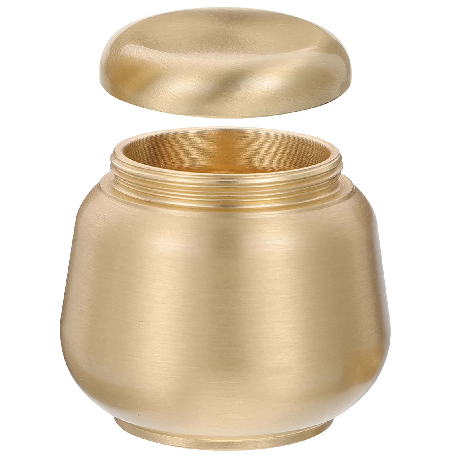 

Elegant Brass Tea Storage Canister Multi-Function Sealed Jar for Freshness Preservation Easy Clean Home Gift Idea Tea Holder