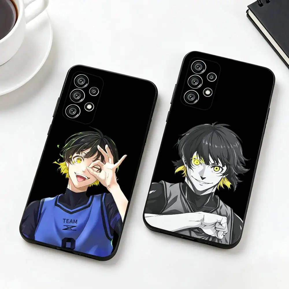 Bachira Meguru Blue Lock Phone Case Black Silicone Soft For Samsung S25,S24,S21,S22,S23,S30,Ultra,S20,Plus,Fe,Lite