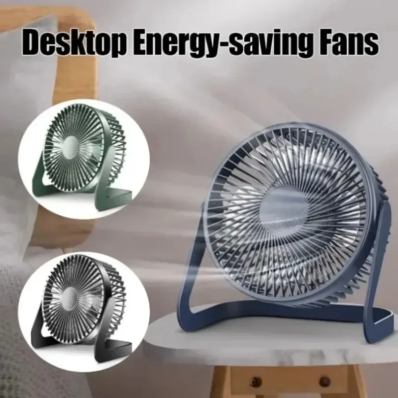 XIKCU Adjustable USB Desktop Electric Fans Portable Silent Office Desktop Energy-saving Fans for Home Office Dormitory Use