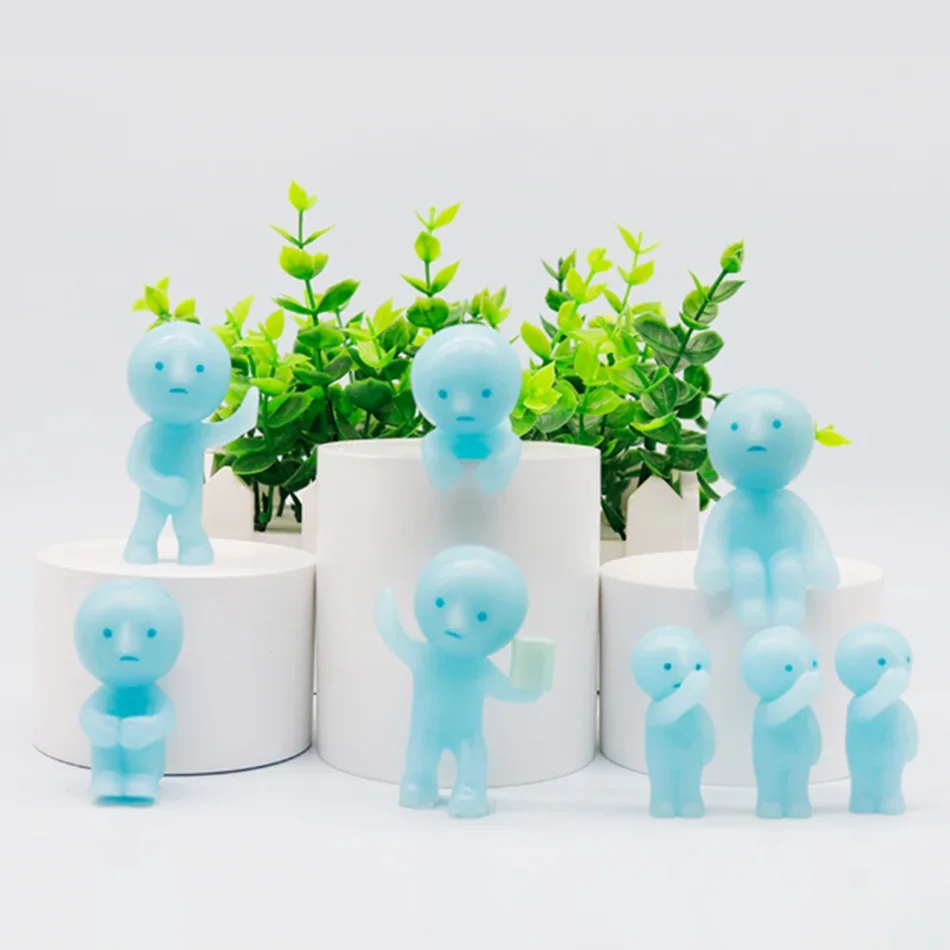 Surprise Gift Smiski series multiple doll green noctilucent mysterious box blind action figures decoration table model for toy