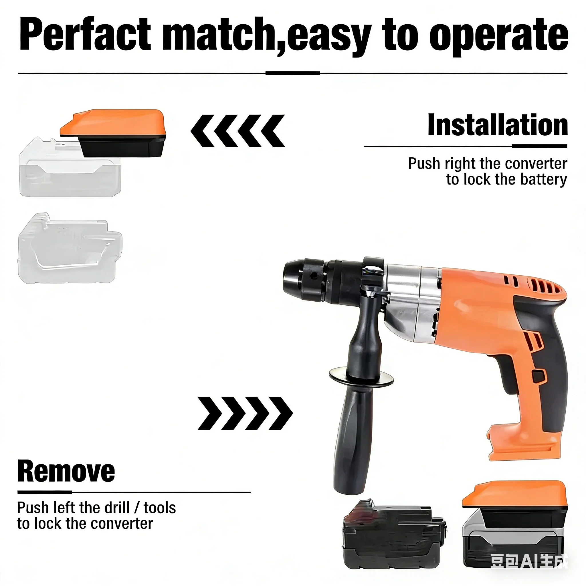 

DM20FIN Battery Adapter for Dewalt 20V for Milwaukee 18V Li-ion Battery Converter to for Fein 18V Cordless Tools