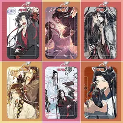 Mo Dao Zu Shi Keychain Cute Anime Card Cover The Founder of Diabolism Wei Wuxian Cosplay Key Ring Lanyard Bus Card Set Pendant