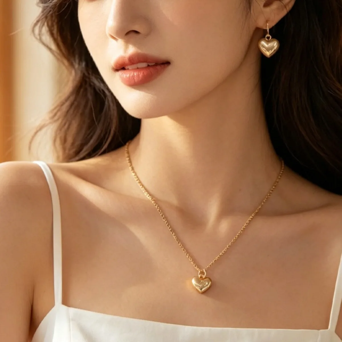 Multi Layer Gold Chain Necklace Colorful Enamel Heart Charms Floral Bird Pattern Women Vintage Bohemian Stackable