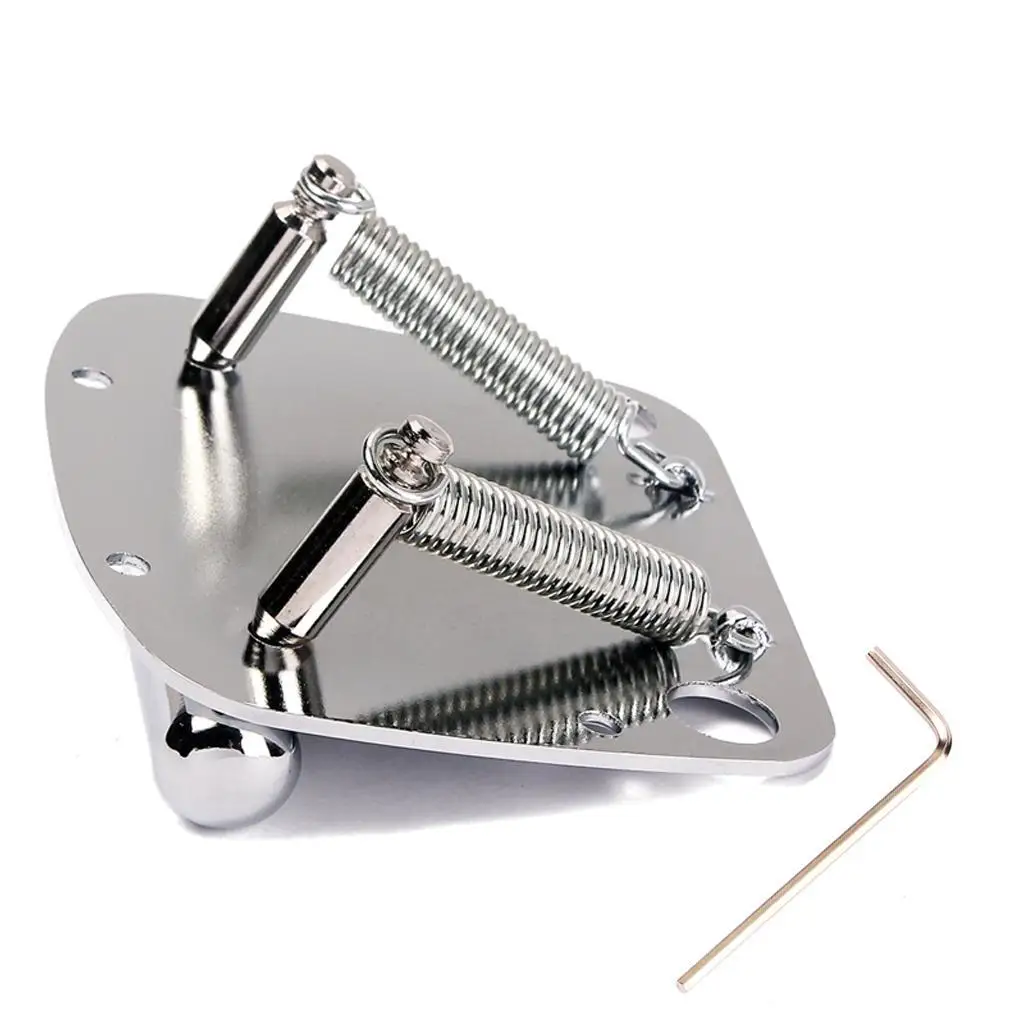 

Chromed Tremolo Bridge Kit Iron Alloy Replacement Whammy Bar for Guitar Tuning Accessories