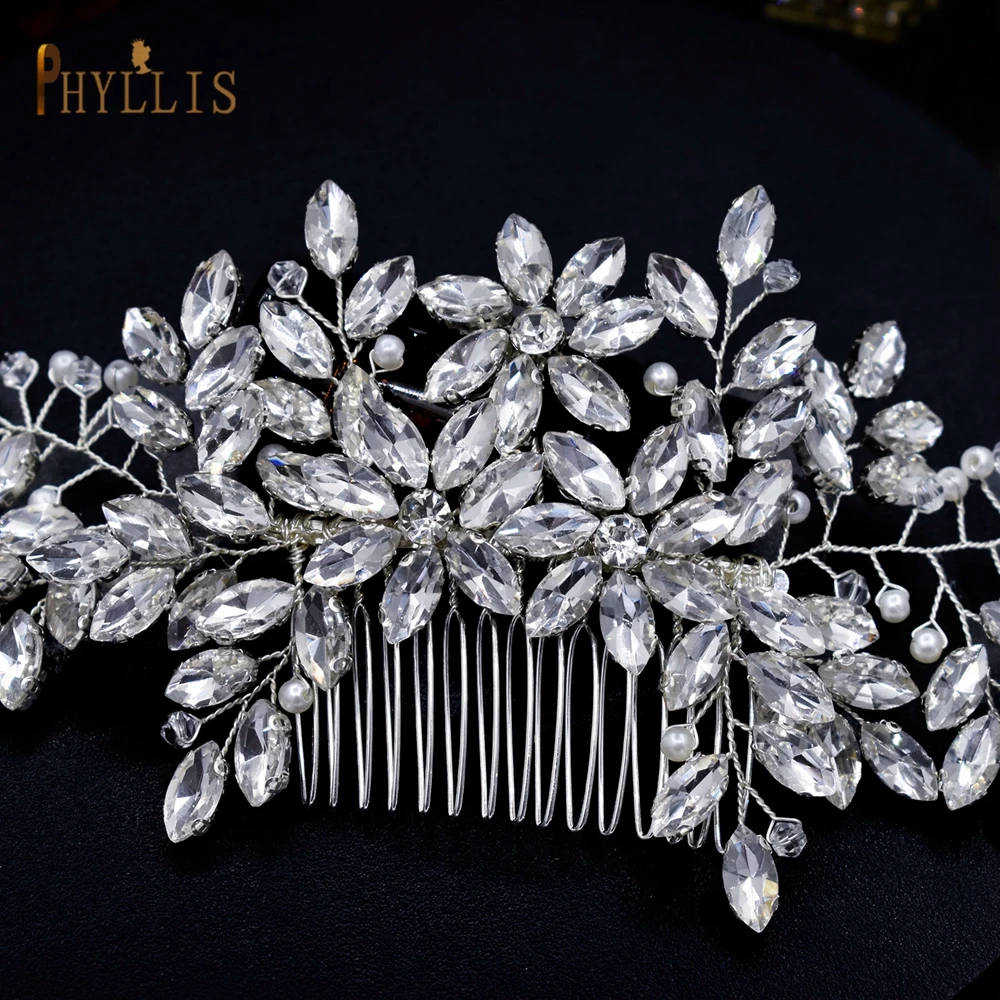 A488 casamento artesanal pentes de cabelo rhinestone nupcial acessórios para o cabelo feminino headpiece senhoras jóias de cabelo festa luxo