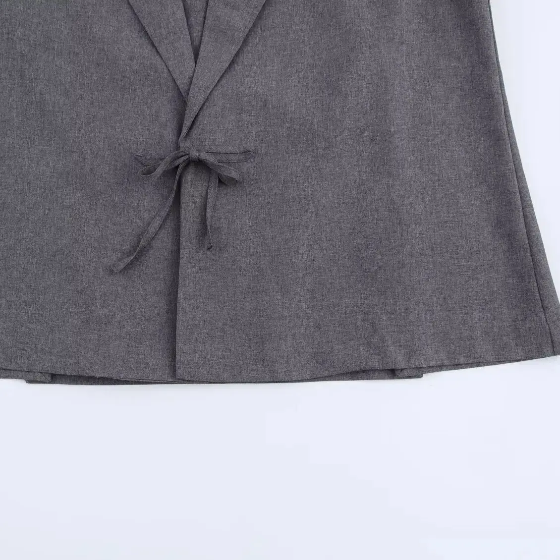 2025 امرأة الموضة الأوروبية والأمريكية الصيف نمط جديد المخلوطة الترا أسلوب بسيط القوس الديكور دعوى معطف ملابس خارجية Mujer #5