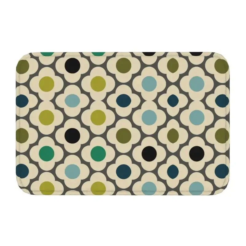 Orla Kiely Flowers Abstract Front Door Mat Anti-Slip Indoor Absorbent Geometric Doormat Floor Bathroom Entrance Rug Carpet