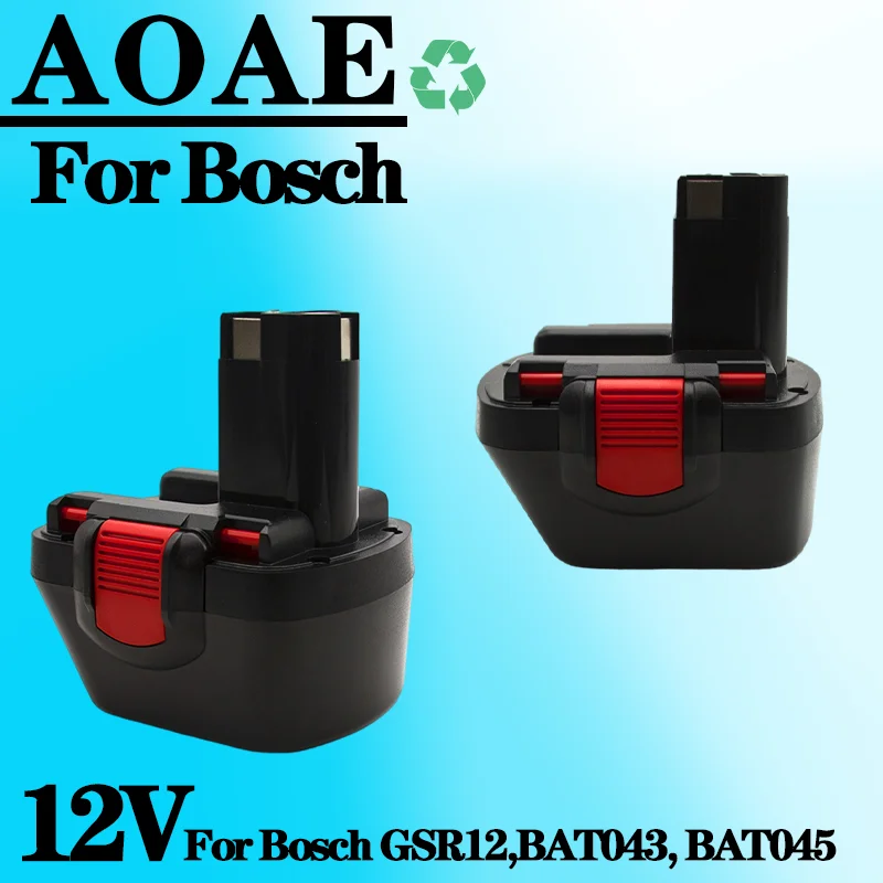 12V 9800mAh 12800mAh NI-MH NI-CD Rechargeable Battery for Bosch BAT043 2607335249/2607335261/2607335262/2607335273/ GSR12-1