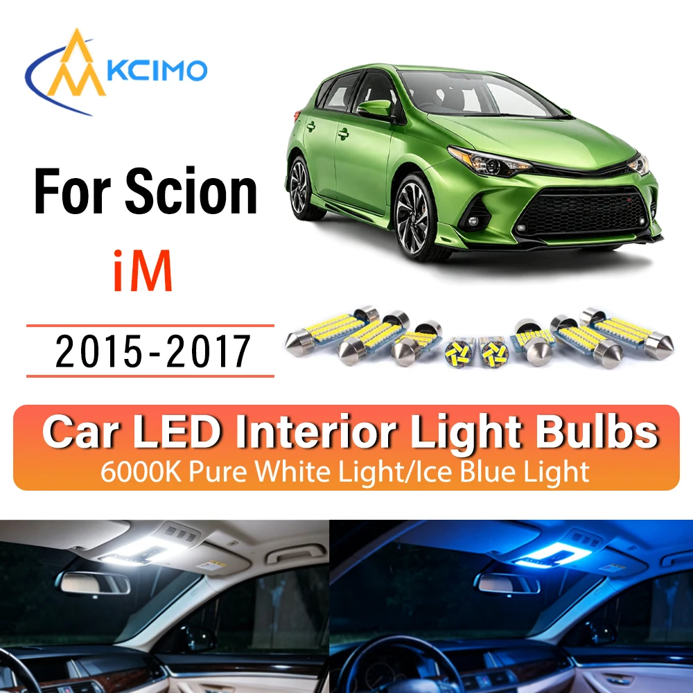 Super Bright Relaxing LED Interior Lights For Scion iM 2015-2017 Premium, Blue Light, White Light Kit Easy Install