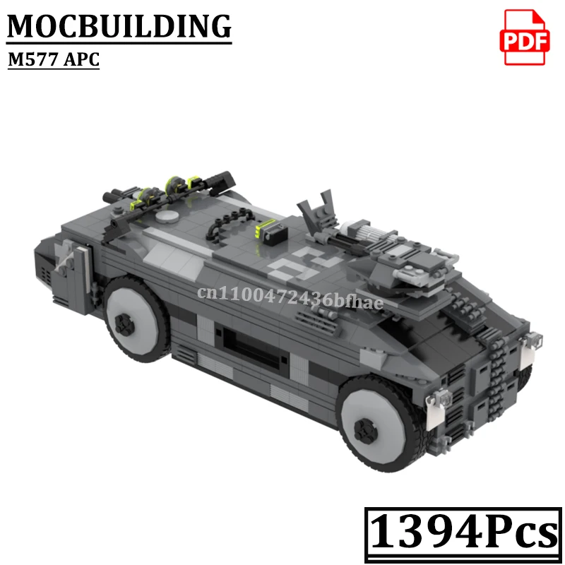 M577 APC Auto Modell Blöcke MOCBUILDING Bewaffnete Taktische Fahrzeug Ziegel Sci-fi Film Bau Spielzeug Geschenk