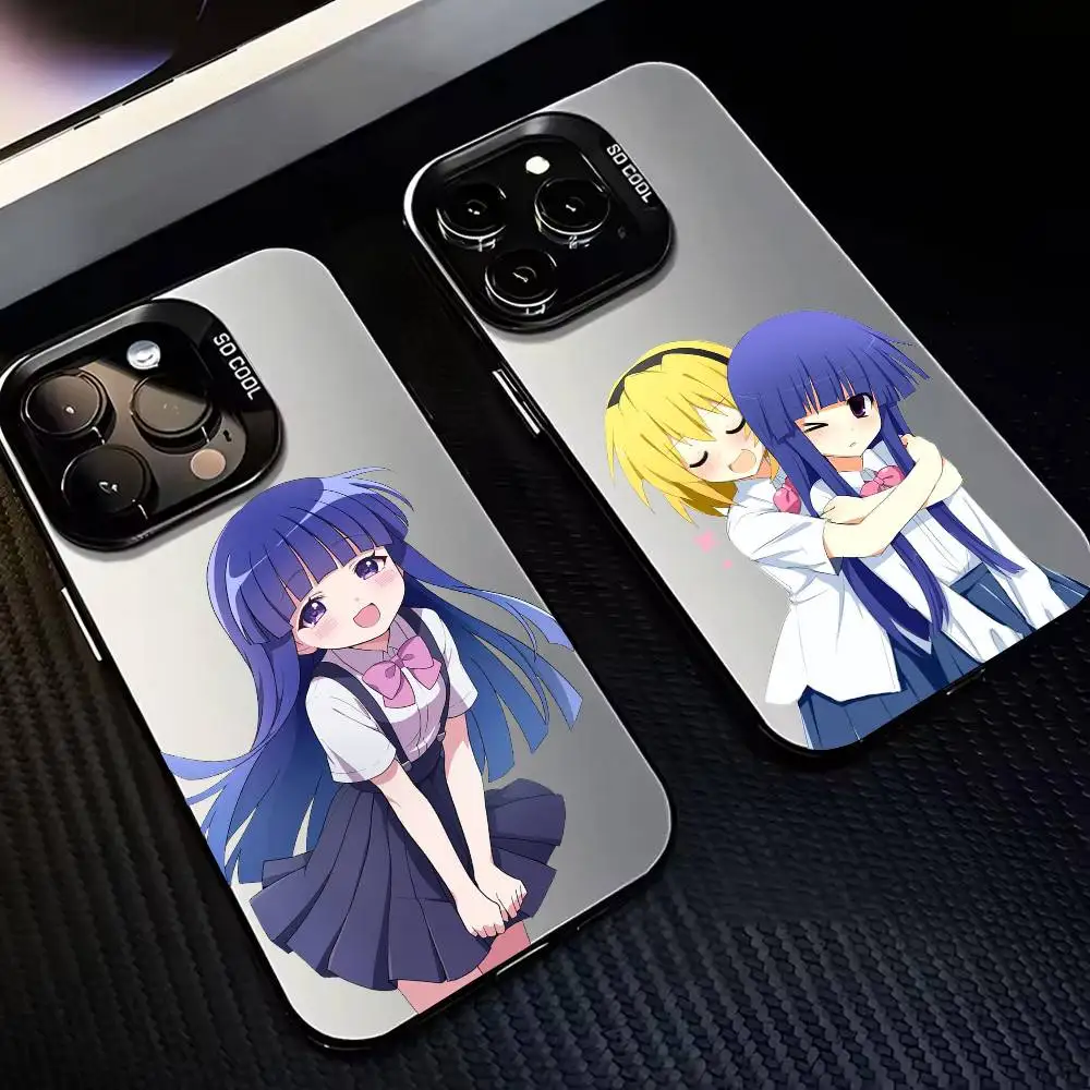 

H-Higurashi W-When-N They Cry Phone Case For iPhone17,16,15,14,13,12,11 Plus,Pro Max Candy Silver Plated Inside Cover