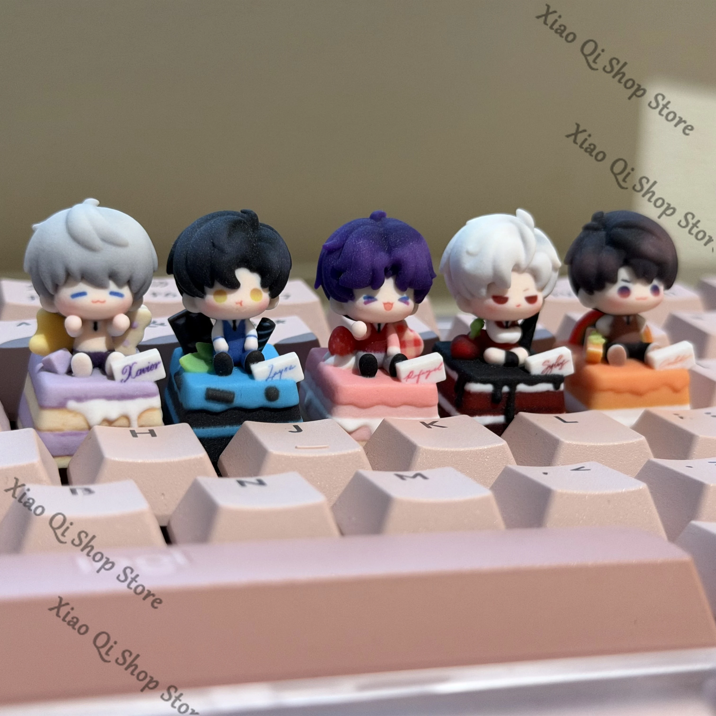 

Игра «Любовь и глубокое пространство» засада Силус Рафейэль Зайн Ксавье Механическая клавиатура Caleb, трехмерные колпачки для клавиш, подарок высокого качества